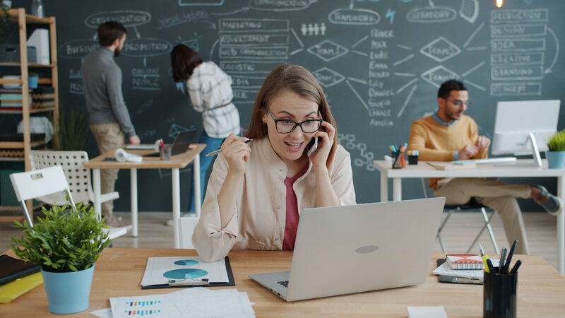 Startup founder working on digital marketing strategy