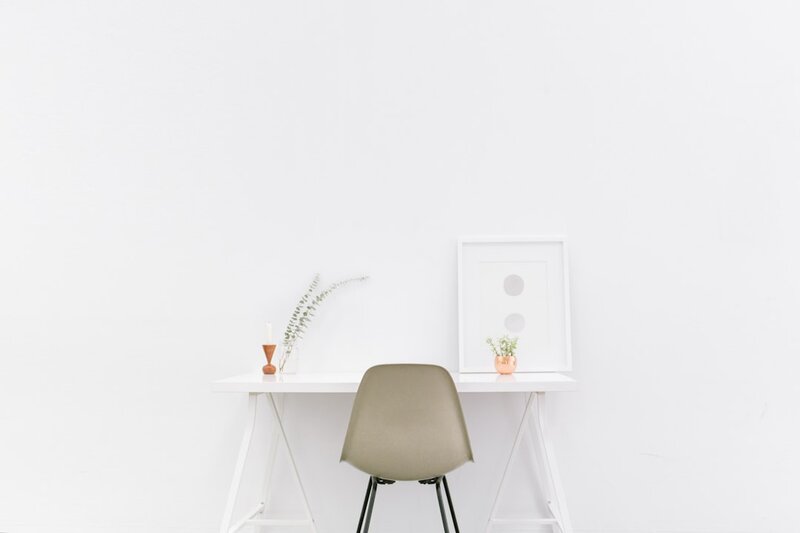 Calm minimal workspace representing focused, intentional technology choices