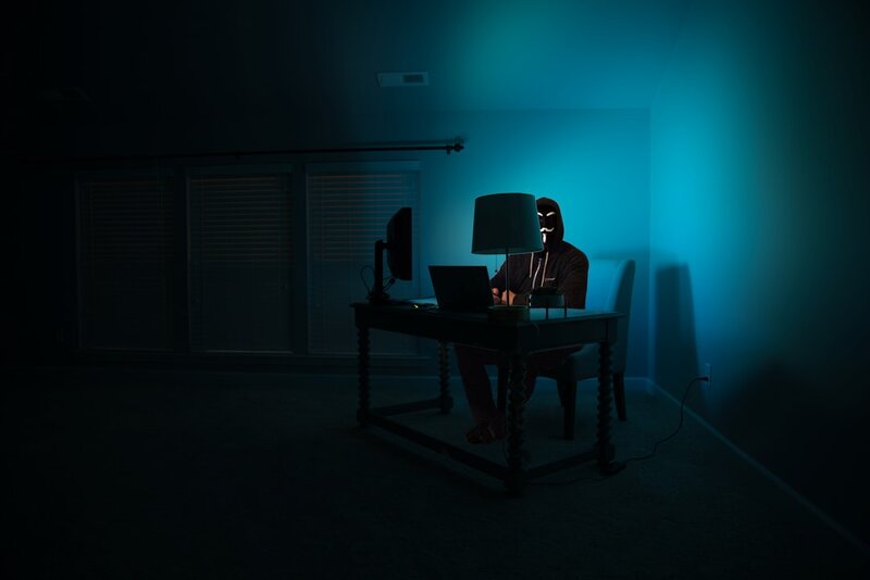 Cybersecurity code on laptop screen