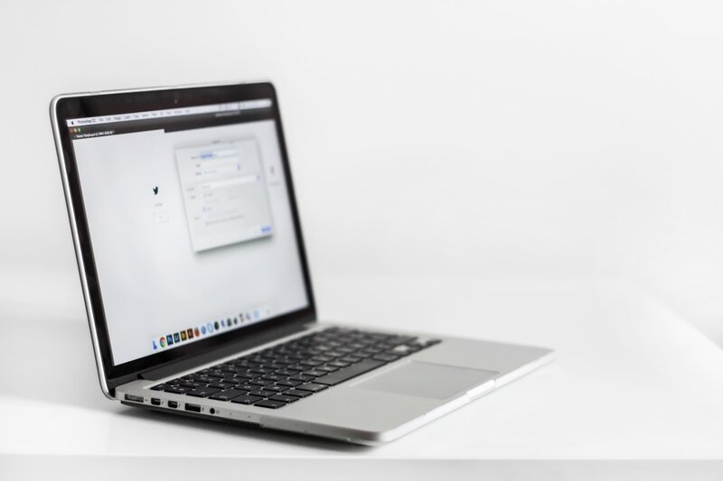 A laptop displaying a web browser window